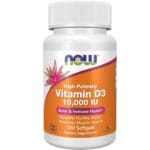 NOW Vitamin D3 10,000 IU 120 Softgels